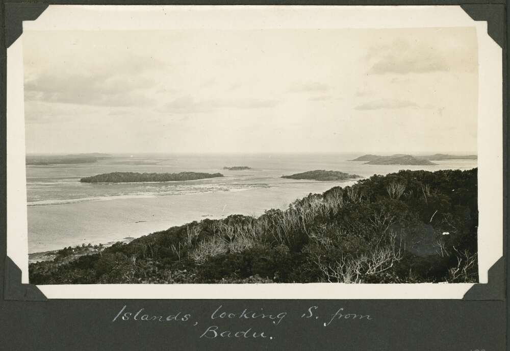 islands looking south from Badu Island, Queensland ca. 1928
