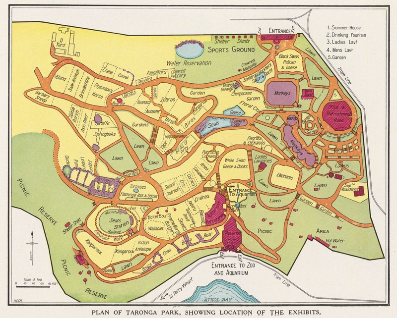 Taronga Zoo Old Map