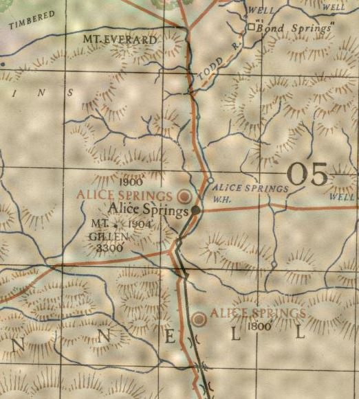 Detail from Alice Springs, Northern Territory [cartographic material]