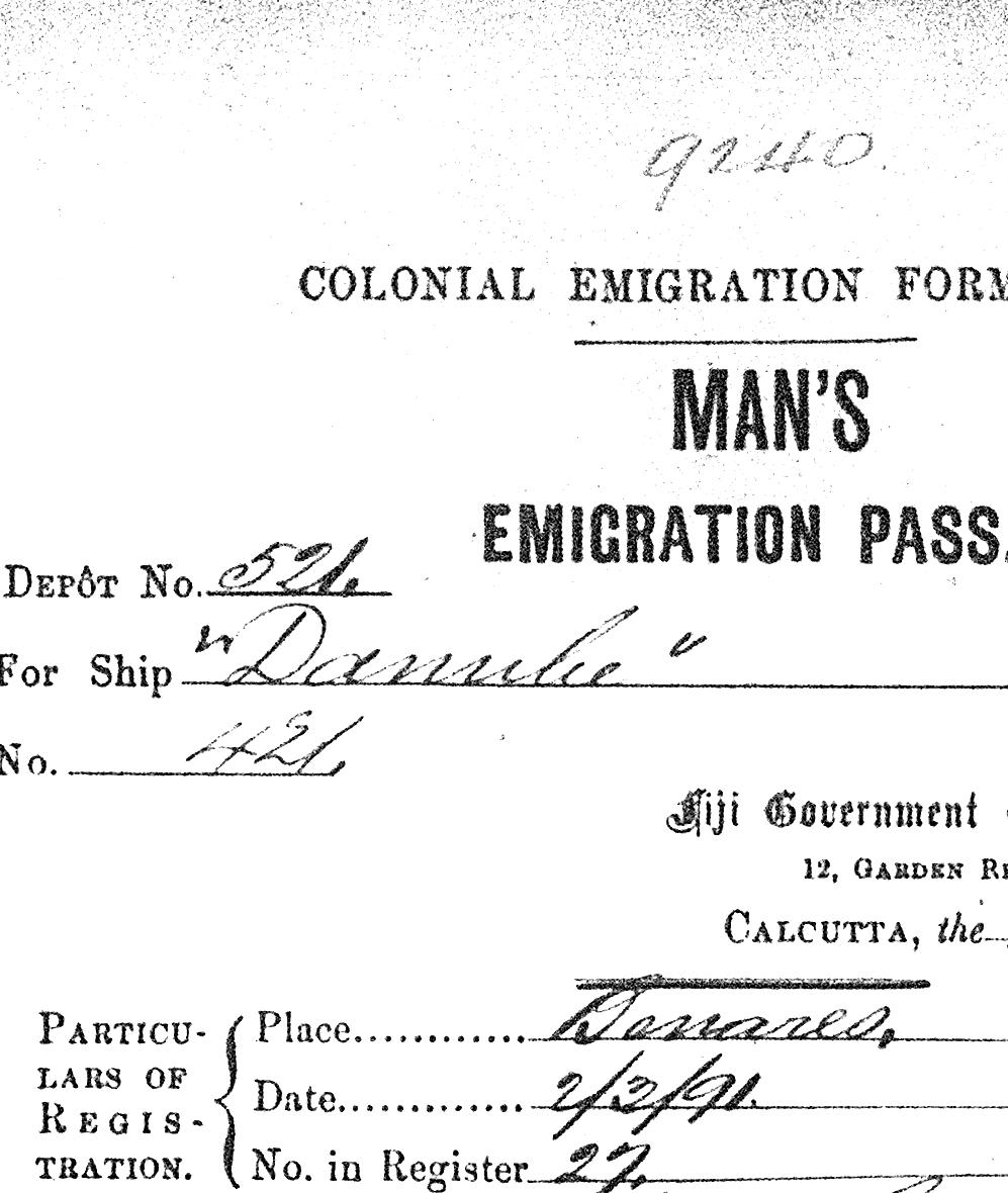 Detail from Emigration Pass