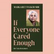 Book cover with green background, white text reading 'Margaret Tucker MBE' along the top, a portrait of an elderly Aboriginal women in a green shawl and pink text reading 'If everyone cared enough'. The book cover sits on a pink background