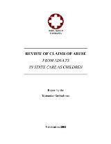 Thumbnail - Listen to the children : review of claims of abuse from adults in State care as children