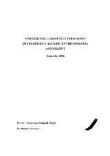 Thumbnail - WaterHouse Community Irrigation Development [electronic resource] : aquatic environmental assessment