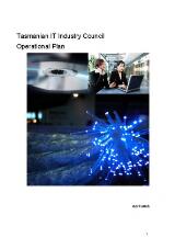 Thumbnail - Tasmanian IT Industry Council operational plan [electronic resource].