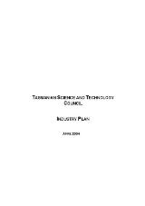 Thumbnail - Tasmanian Science and Technology Council industry plan [electronic resource].