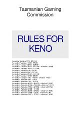 Thumbnail - Rules for Keno [electronic resource]