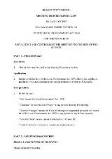 Thumbnail - Meeting procedures by-law [electronic resource] : By-law 2 of 1997 ... for the purpose of regulating and controlling the meeting procedures of the Council