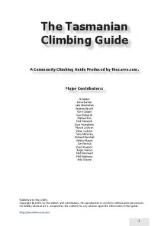 Thumbnail - The Tasmanian climbing guide [electronic resource] : a community climbing guide produced by thesarvo.com