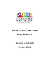 Thumbnail - Children's Consultative Council report. Number 1, Bullying in schools