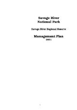 Thumbnail - Savage River National Park and Savage River Regional Reserve management plan