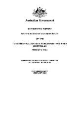 Thumbnail - State party report on the state of conservation of the Tasmanian Wilderness World Heritage Area (Australia) property ID 181bis in response to World Heritage Committee Decision WHC COM 7B.41.