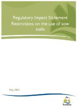 Thumbnail - Regulatory impact statement : restrictions on the use of sow stalls