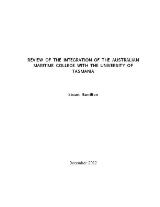 Thumbnail - Review of the integration of the Australian Maritime College with the University of Tasmania