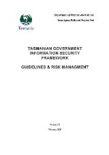 Thumbnail - Tasmanian Government information security framework, August 2003 [electronic resource].