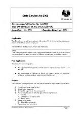 Thumbnail - State Service Act 2000 commissioner's direction