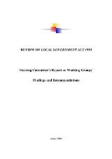 Thumbnail - Review of Local Government Act 1993