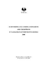 Thumbnail - Suspensions, exclusions, expulsions and exemptions in Tasmanian government schools summary report