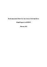 Thumbnail - Environmental Flows for the Lower Derwent River Final Report to DPIWE