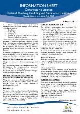 Thumbnail - [Information sheets (Occupational Licensing]