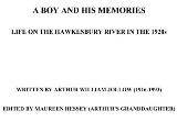 Thumbnail - A boy and his memories : life on the Hawkesbury River in the 1920s
