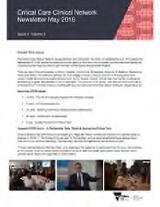 Thumbnail - Critical Care Clinical Network newsletter