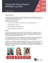 Thumbnail - Critical Care Clinical Network newsletter