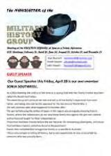 Thumbnail - Newsletter of the Military History Group.