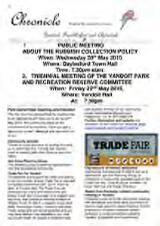 Thumbnail - The chronicle : Yandoit, Franklinford and Clydesdale.