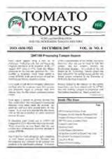 Thumbnail - Tomato topics : news and information for the processing tomato industry.