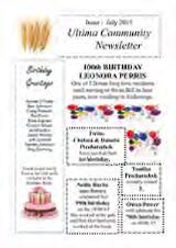Thumbnail - Ultima community newsletter.
