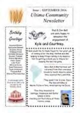 Thumbnail - Ultima community newsletter.