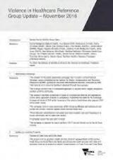 Thumbnail - Violence in Healthcare reference group updates.