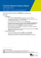 Thumbnail - Victorian weekly influenza report.