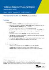 Thumbnail - Victorian weekly influenza report.