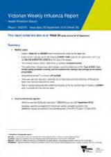 Thumbnail - Victorian weekly influenza report.