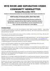Thumbnail - Wye River and Separation Creek community newsletter.