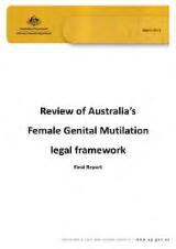 Thumbnail - Review of Australia's female genital mutilation legal framework : final report