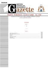 Thumbnail - Western Australian government gazette.