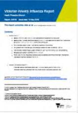 Thumbnail - Victorian weekly influenza report.