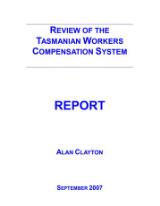 Thumbnail - Review of the Tasmanian Workers Compensation System : report