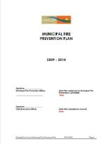 Thumbnail - Municipal fire prevention plan 2009/2014