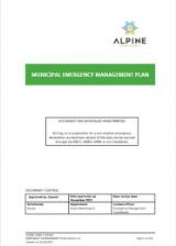 Thumbnail - Municipal emergency management plan : version 3.0