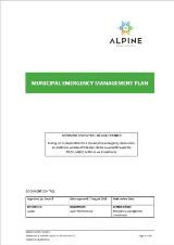 Thumbnail - Municipal emergency management plan : version 4.0