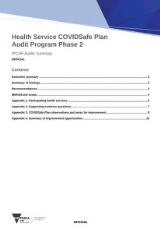 Thumbnail - Health service COVIDsafe plan audit program Phase 2 : IPCAR audits summary.