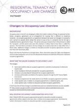 Thumbnail - Residential Tenancy Act : occupany law changes : factsheet.