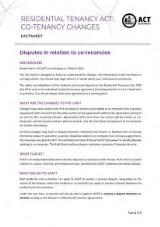 Thumbnail - Disputes in relation to co-tenancies : Residential Tenancy Act : co-tenancy changes : factsheet.