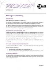 Thumbnail - Joining a co-tenancy : Residential Tenancy Act : co-tenancy changes : factsheet.
