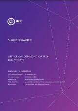 Thumbnail - Service charter : Justice and Community Safety Directorate.