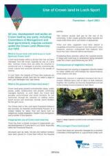 Thumbnail - Use of crown land in Loch Sport fact sheet.