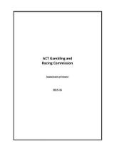 Thumbnail - ACT Gambling and Racing Commission statement of intent.